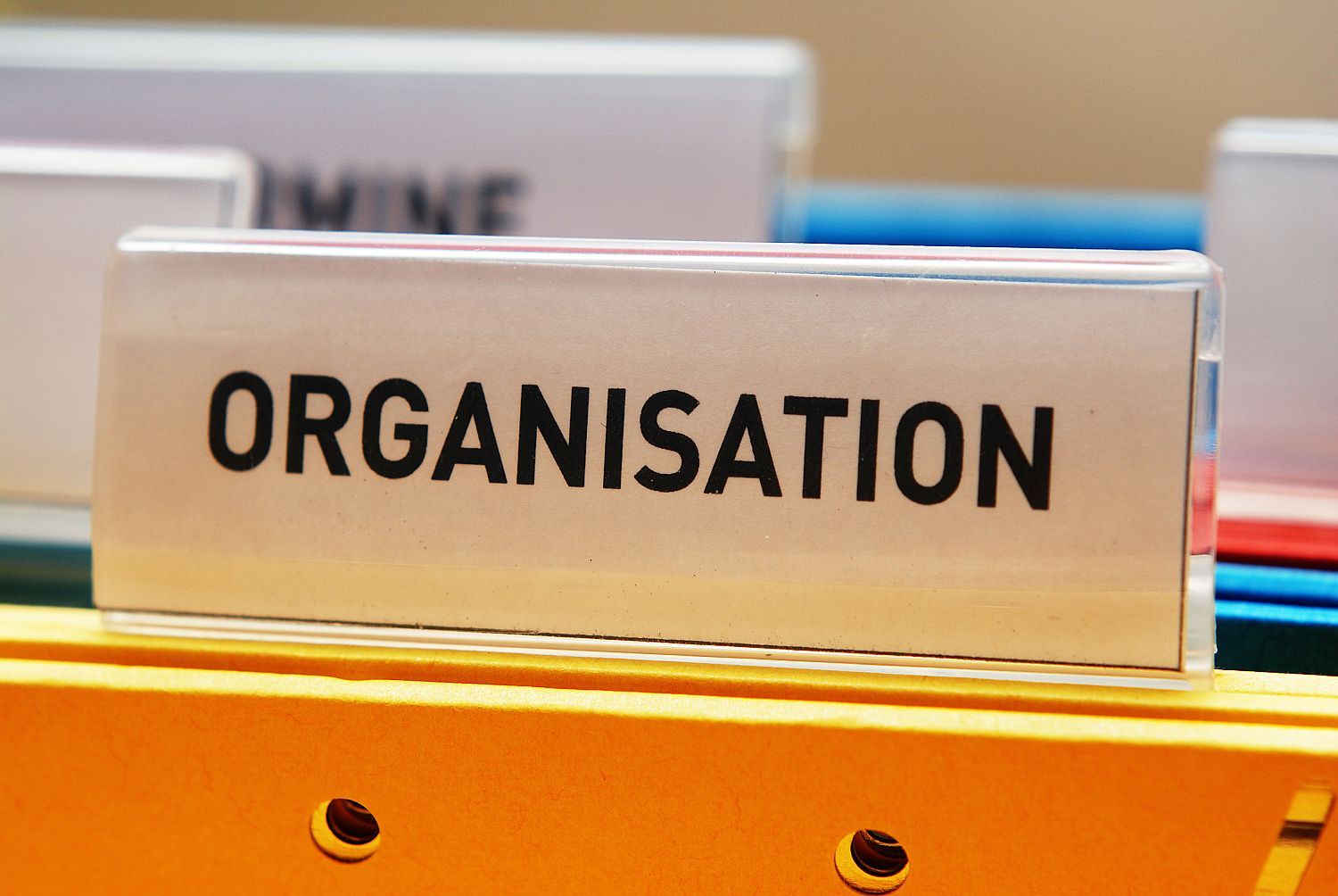 Hängeregister mit Titel Organisation Hängeregister mit Titel Organisation